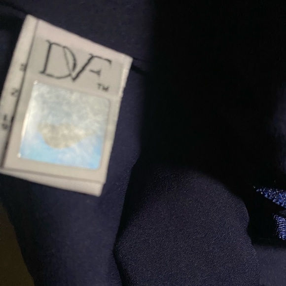 Diane von Furstenberg Jori Ruched Sheath Navy Blue Office Siren Feminine Dress 4 - Picture 12 of 14